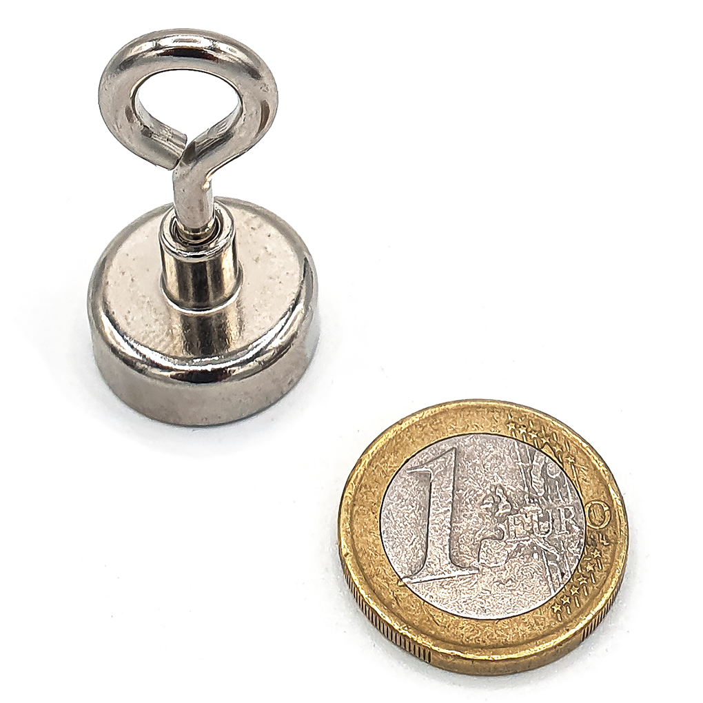 Aimant avec œillet Ø20mm, puissance 12kg 47 Aimant avec œillet Ø20mm, puissance 12kg