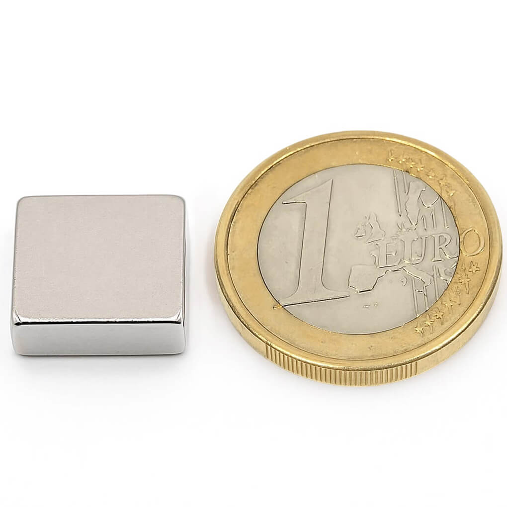 Aimant néodyme bloc 15x15x5mm, puissance 6.3kg