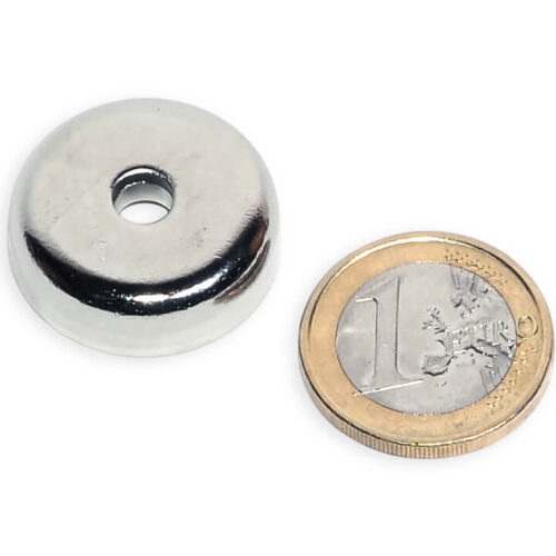 Aimant néodyme Ø 13mm avec tige filetée M5, puissance 4 kg