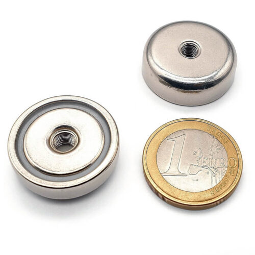Aimant avec trou fileté Ø 25mm, puissance 17kg