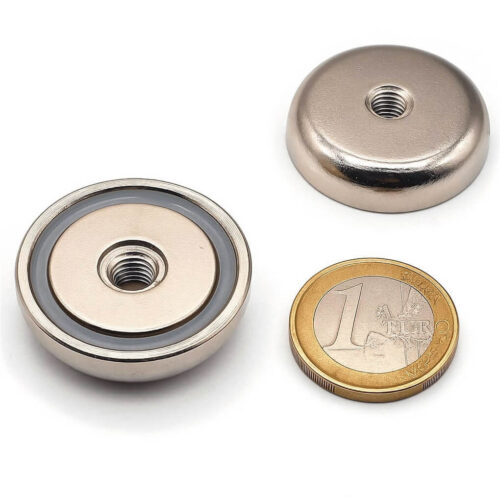 Aimant avec trou fileté Ø 32mm, puissance 27kg