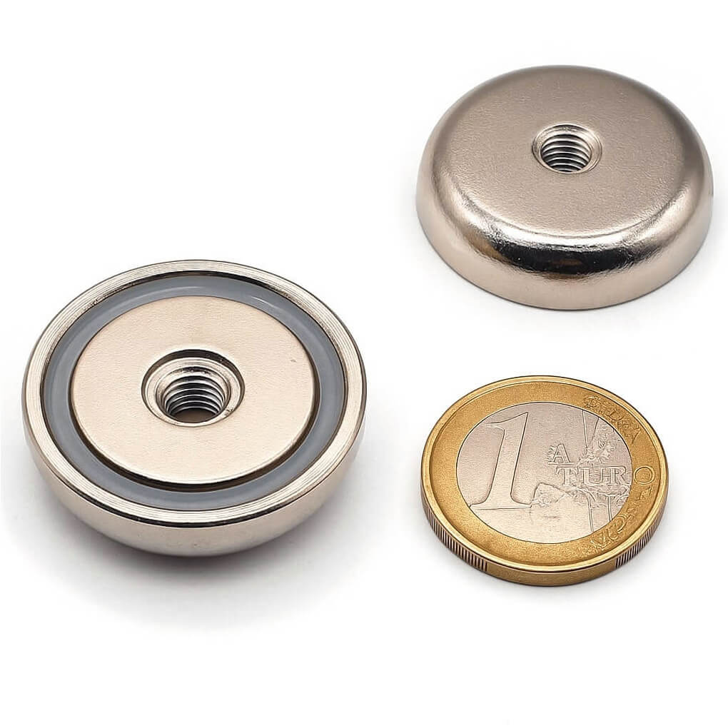 Aimant avec trou fileté Ø 32mm, puissance 27kg
