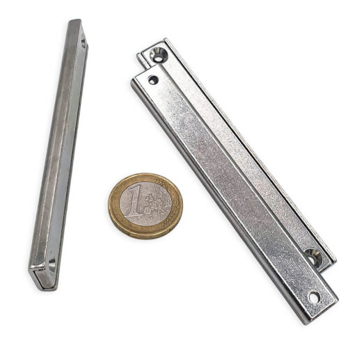 Aimant néodyme rectangulaire 100x13.5mm avec trou de fixation, puissance 36kg