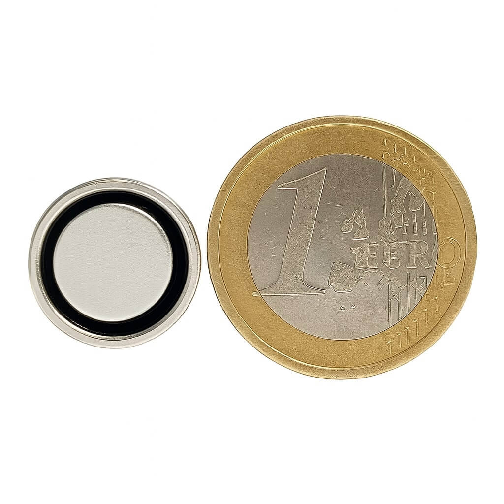 aimant néodyme en pot d'acier Ø16 x 4.5mm
