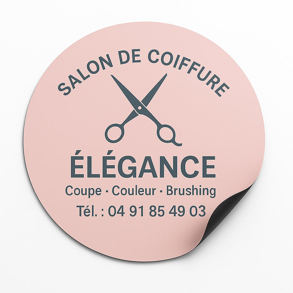 plaque magnet voiture ronde D30 cm