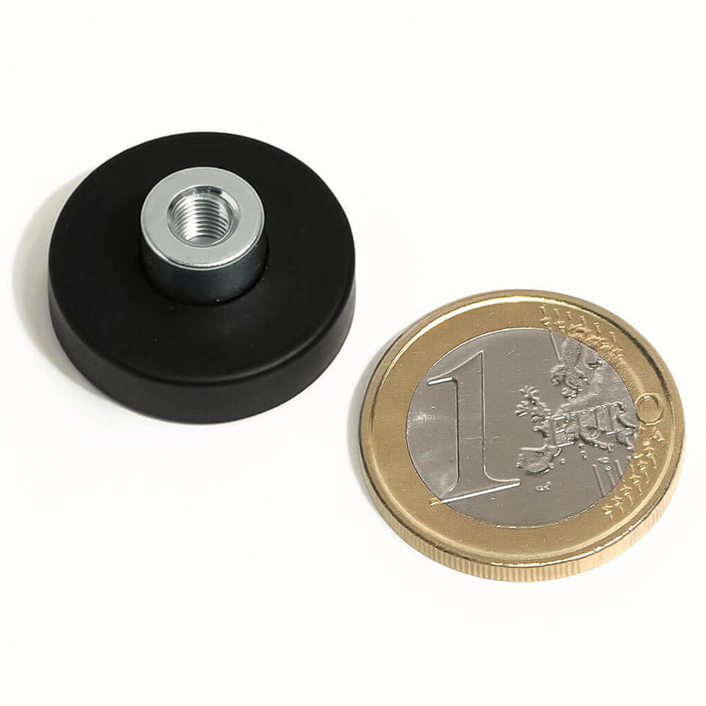 Plot antiglisse Ø22mm avec téton taraudé, puissance 5 kg