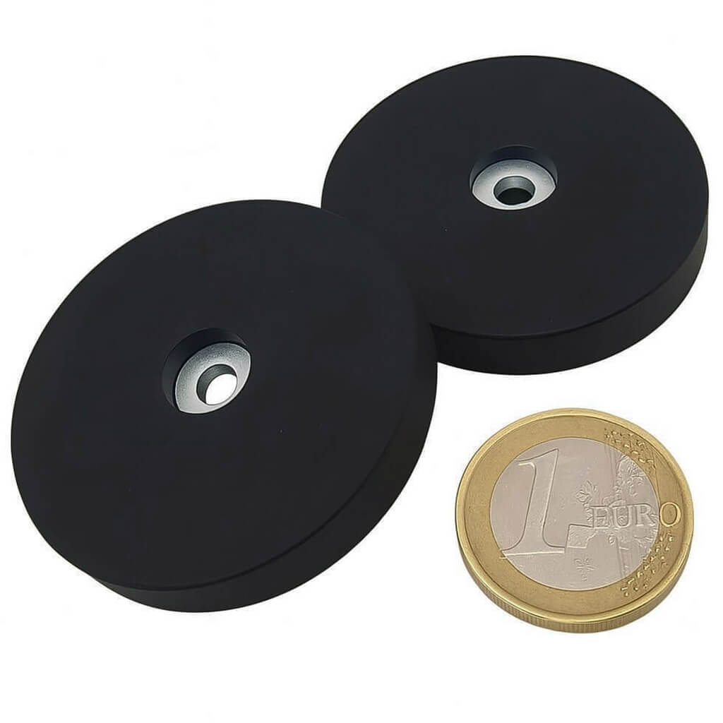 Plot antigliss Ø43mm avec trou cylindrique, puissance 9 kg