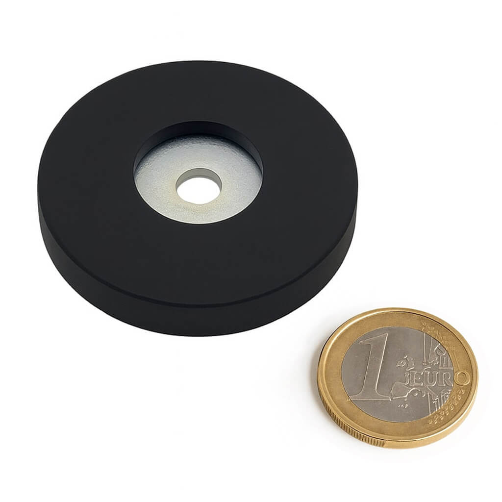 Plot antigliss Ø57mm avec trou cylindrique, puissance 18kg