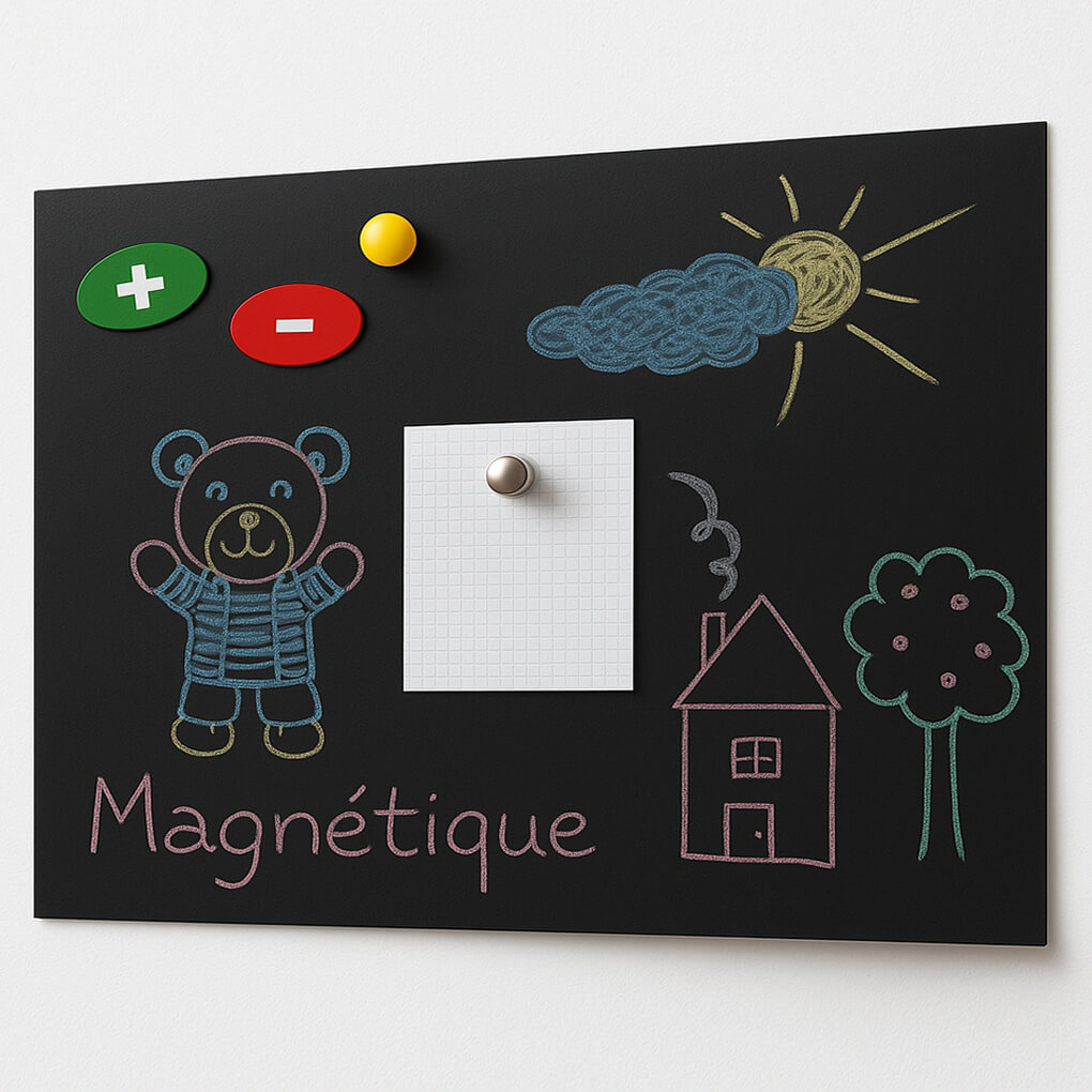 tableau magnétique autocollant souple 100x60cm