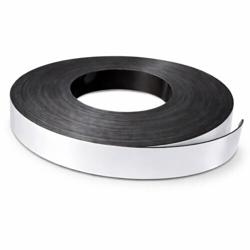 bande magnétique pvc blanc isotropic 39mm x 2mm x 50 mètres