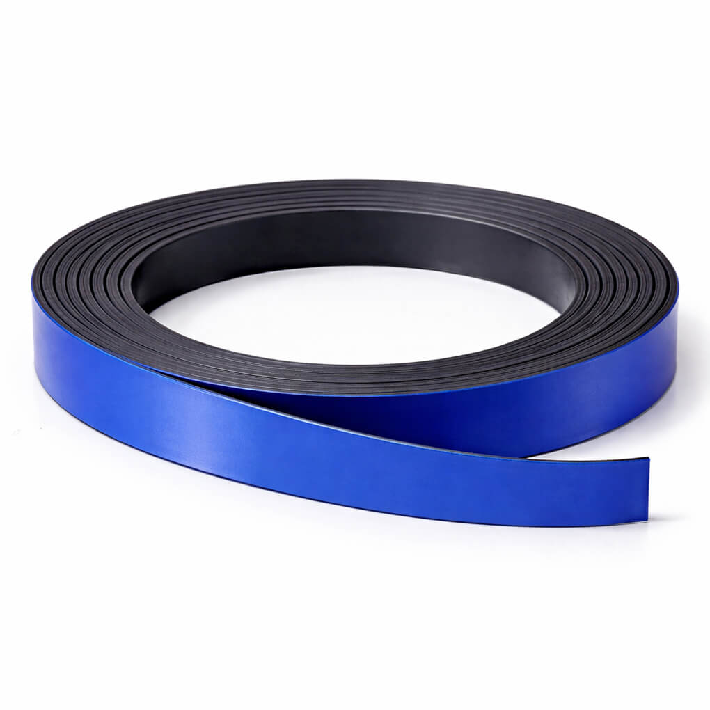 Bande magnétique bleue 20mm x 1mm x 5 mètres