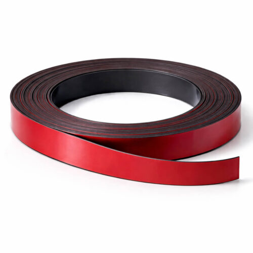 Bande magnétique rouge 20mm x 1mm x 5 mètres