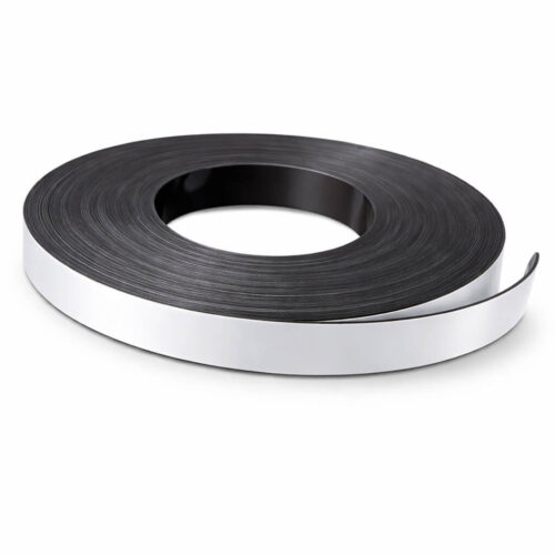bande magnétique pvc blanc isotropic 26mm x 1.3mm x 50 mètres