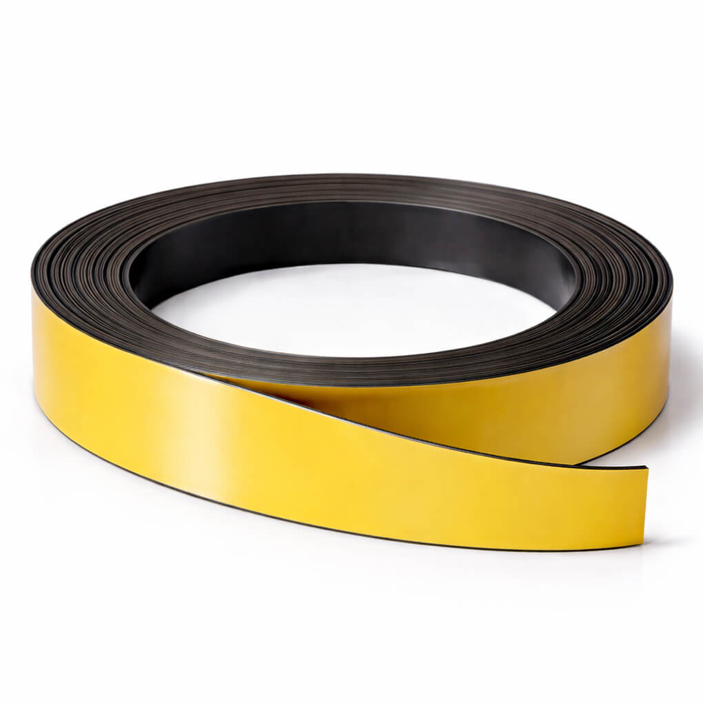 Bande magnétique jaune 30mm x 1mm x 5 mètres