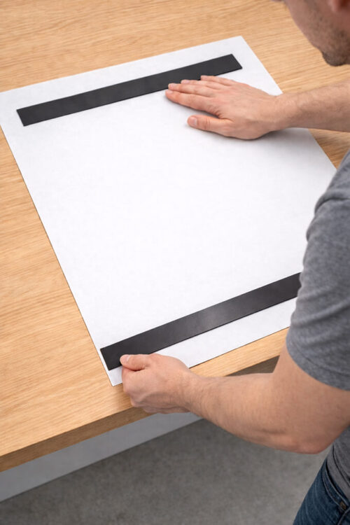Rouleau magnétique PVC blanc