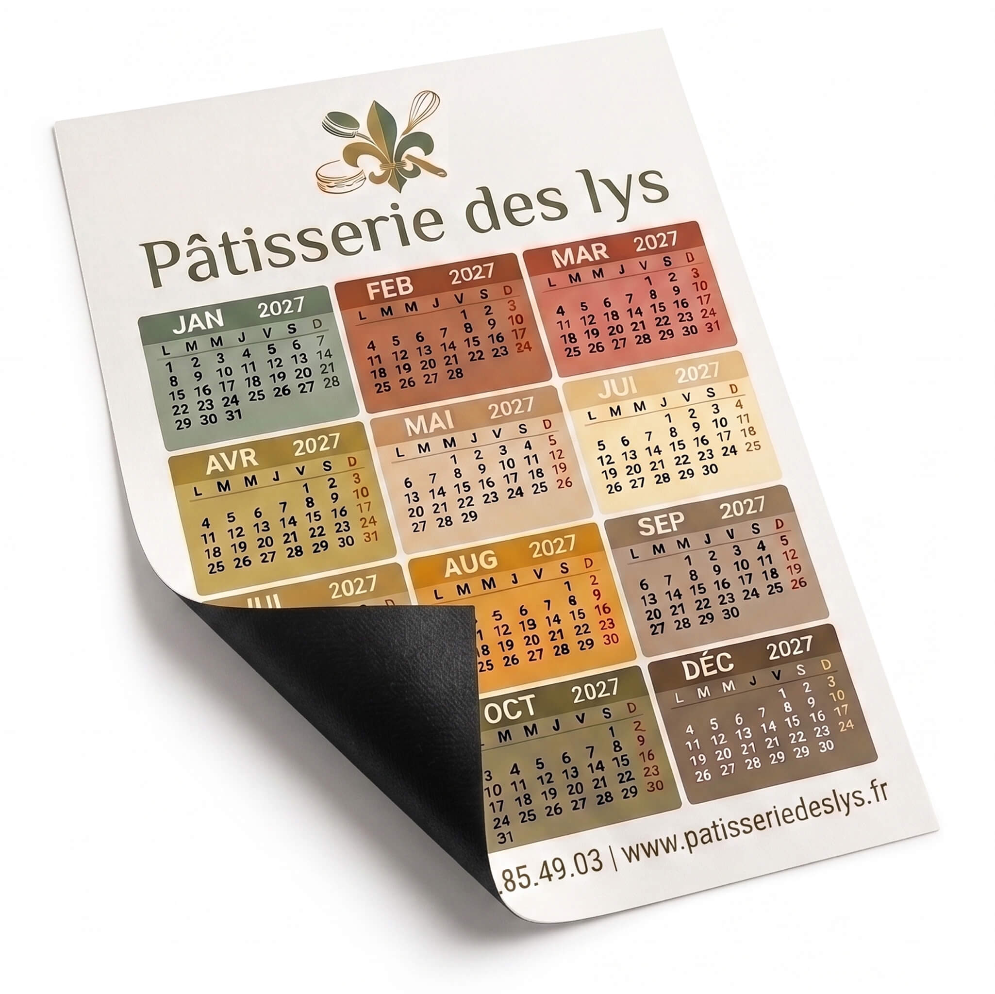 Magnet calendrier